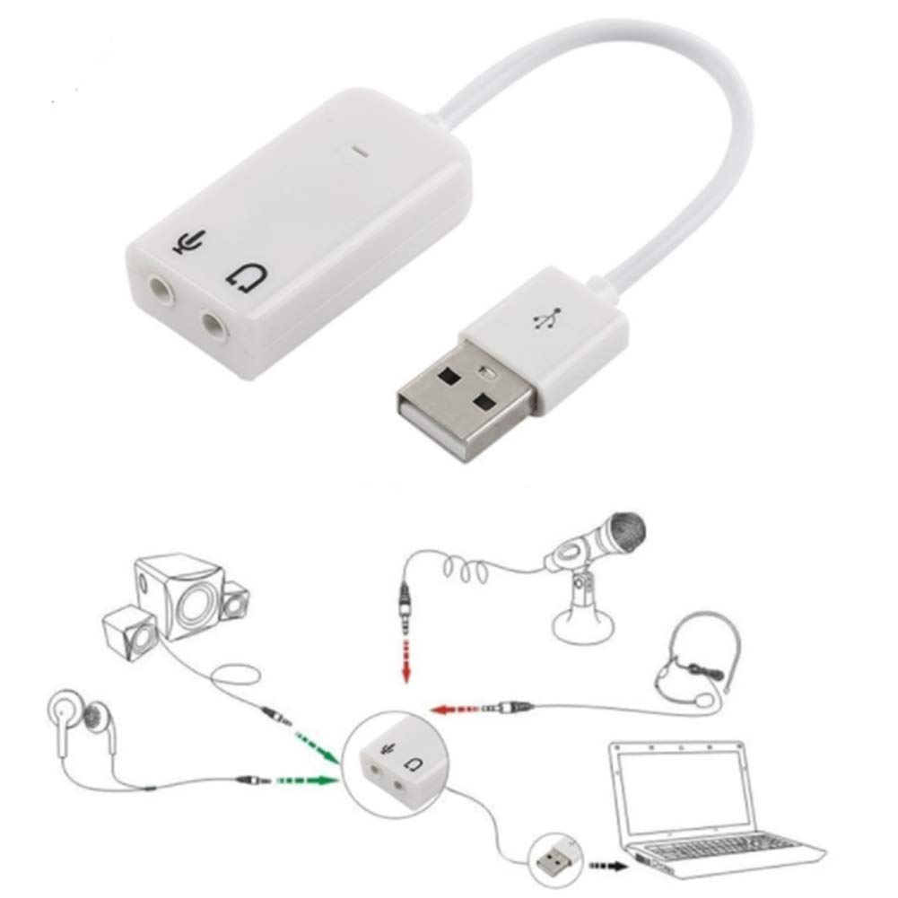USB Sound Card 7.1 Channel USB 2.0 3D Sound Card Audio Adapter