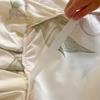 Three-piece Set Queen/King/Super King Size Bed Skirt with 2pcs Printed Bedding Pillowcase