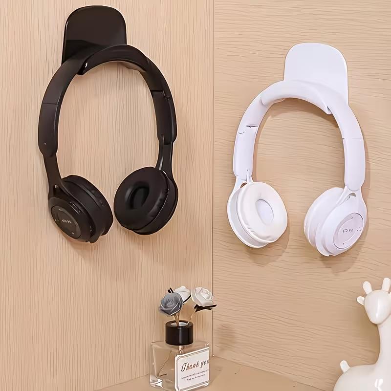 Wandmontierter Kopfhörerständer Haken Gaming-Headset-Halter Schreibtisch Wandmontage Aufhänger für Kopfhörer Controller Starker Klebstoff Platzsparend Organizer