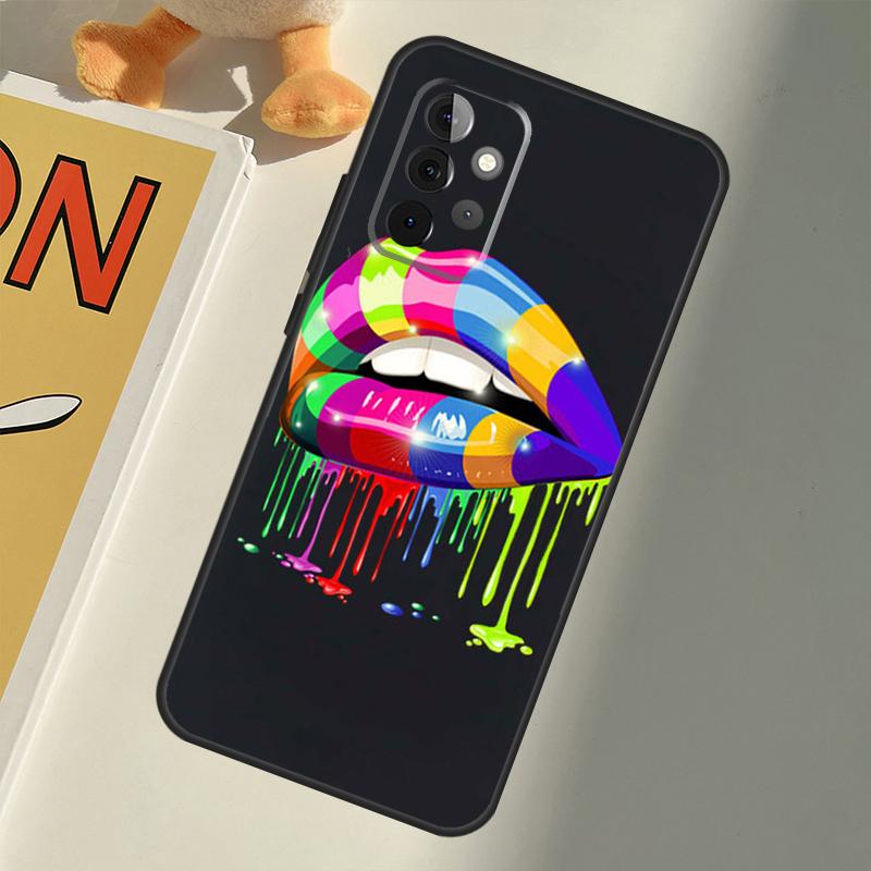 Sexy Lips KISS For Samsung Galaxy A22 A52 A32 A54 A14 A16 A26 A36 A56 A55 A35 A05 A06 A15 A53 A33 A13 Case