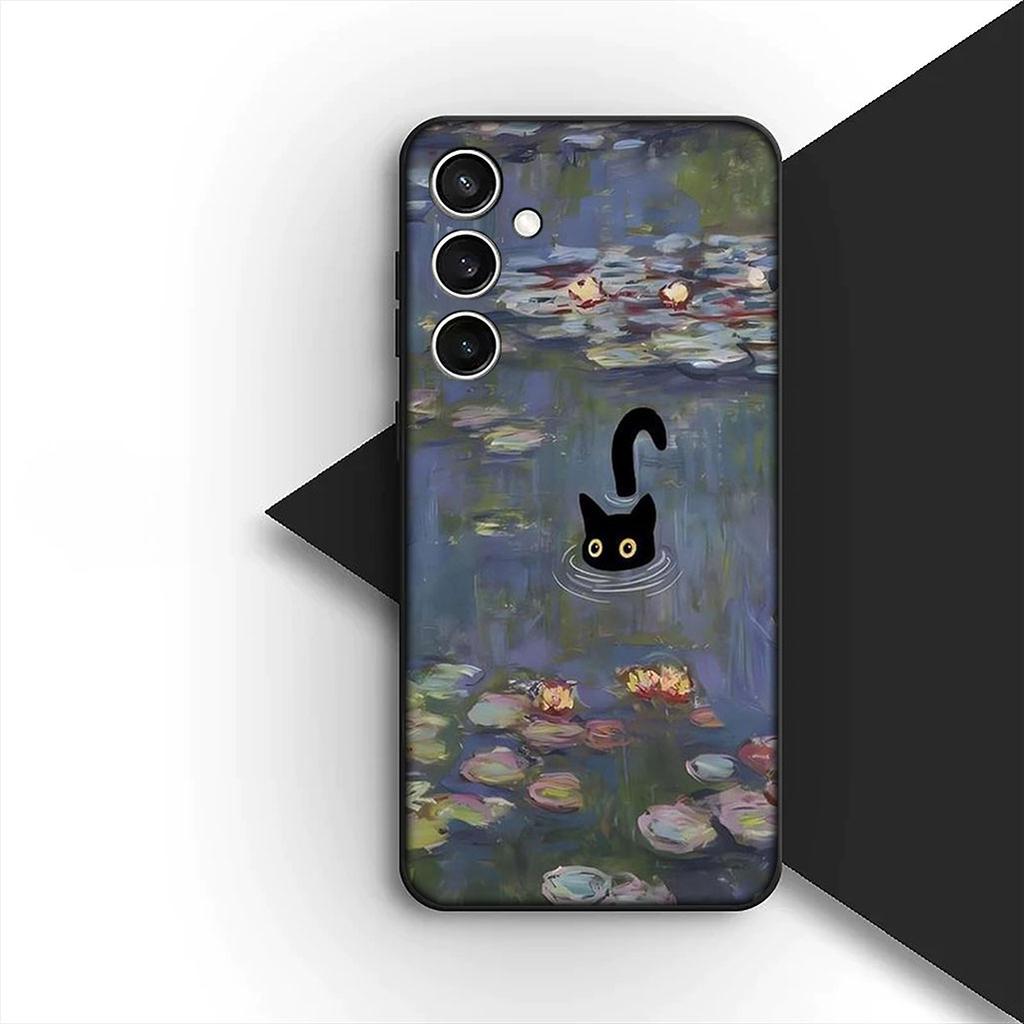 Cover Claude Monet Cat Impressionism Waterlily for Xiaomi Poco C85 C71 C65 C61 X7 X6 X5 M6 M8 F6 F7 F8 Ultra Pro C75 Phone Case