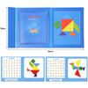 Wooden Tangram Puzzles For Kids With 7 Colored Pieces,Educational Brain Teaser Learning Toy For Boys And Girls Fun Party Favor