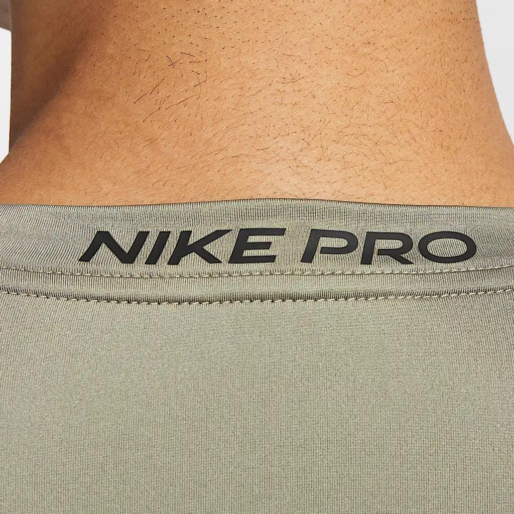 Nike Dri-Fit Pro Myk Komfortabel Pustende Raglan Kort Ermet T-skjorte Herre Topper Lys-Army-Grønn Svart FB7933-320