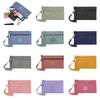 With Lanyard Zipper Coin Purse Nylon Simple Money Handbag Portable Double Layer Wallet  Outdoor