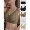 Plus Size Seamless Bra Women Large Bust Gathering Sports Bra Invisible Wireless Underwear