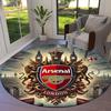 Arsenal F Round Area Rug,Carpet Rug for Living Room Bedroom Sofa Playroom Decor,Non-slip Floor Mat