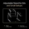 Headliner Covina Portable Dual DJ Controller Stand; Adjustable and Durable DJ Stand for Controller and Laptop; Ideal for DJ Rigs At Home, In the Club,
