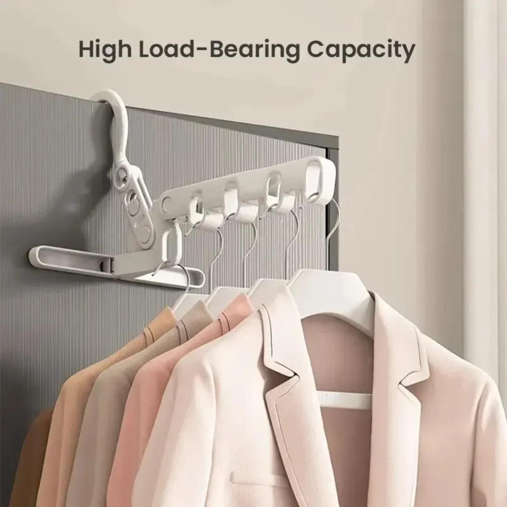 5-Hole Portable Clothes Hanger Foldable Travel Drying Rack for Hotel Camping Backpacking