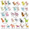 Cartoon Animals Stand Up Aluminum Film Balloons with Wheels Tiger Giraffe Elephant Dinosaur Birthday Party Decoration