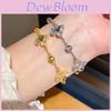 Fashion Jewelry Floral Zircon Stone Bracelet With Copper Material For Women