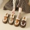 Mao Mao Mouth Cotton Shoes Women's New Winter Thick-soled Velvet Warm Casual Student Cotton Shoes