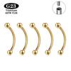 1/5 Pezzi Titanio ASTM F136 Filettatura Interna Piercing Sopracciglio Rook Barra Curva Kit Anelli per Sopracciglio Trago Labbra
