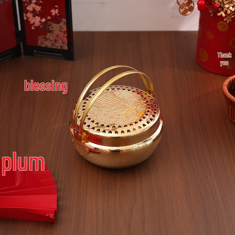 Traditional Wedding Copper Fire Pot Hand Warmer Dowry Gift