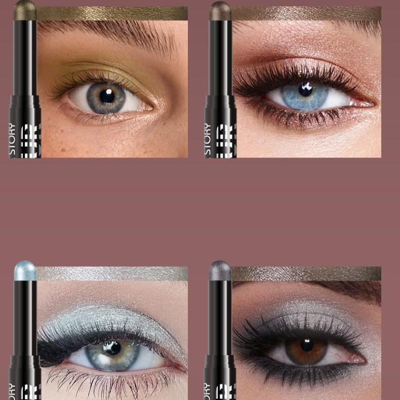 Bâtonnet Ombre à Paupières Pailleté Stylo Liner Vers de Soie Nacré Highlighter Imperméable Paillettes Ombre à Paupières Mate Longue Tenue Maquillage Yeux Cosmétiques
