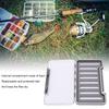 Portable Waterproof Fly Fishing Box Lightweight Foam Fishing Flies Box Transparent ABS Shell Fishing Tackle Box Tackle Storage