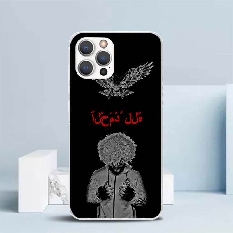 Husa moale Khabib Nurmagomedov pentru iPhone 16 17 Air 15 14 Pro Max 16E Carcasă Telefon 13 Mini 12 11 7 SE 8 Model Imprimat Huse Potrivite 16