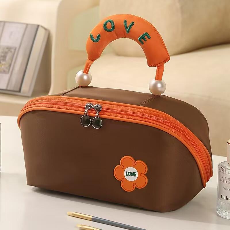 MDNGMDNG Multi-functional Color-block Floral Cosmetic Wash Bag 29x13x12 cm