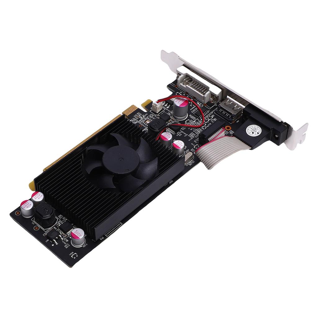 GT 610 1GB GDDR3 Graphics Card High Speed 1000MHz PCIe 2.0 X16 Video Graphics Card with Silent Cooling Fan for PC
