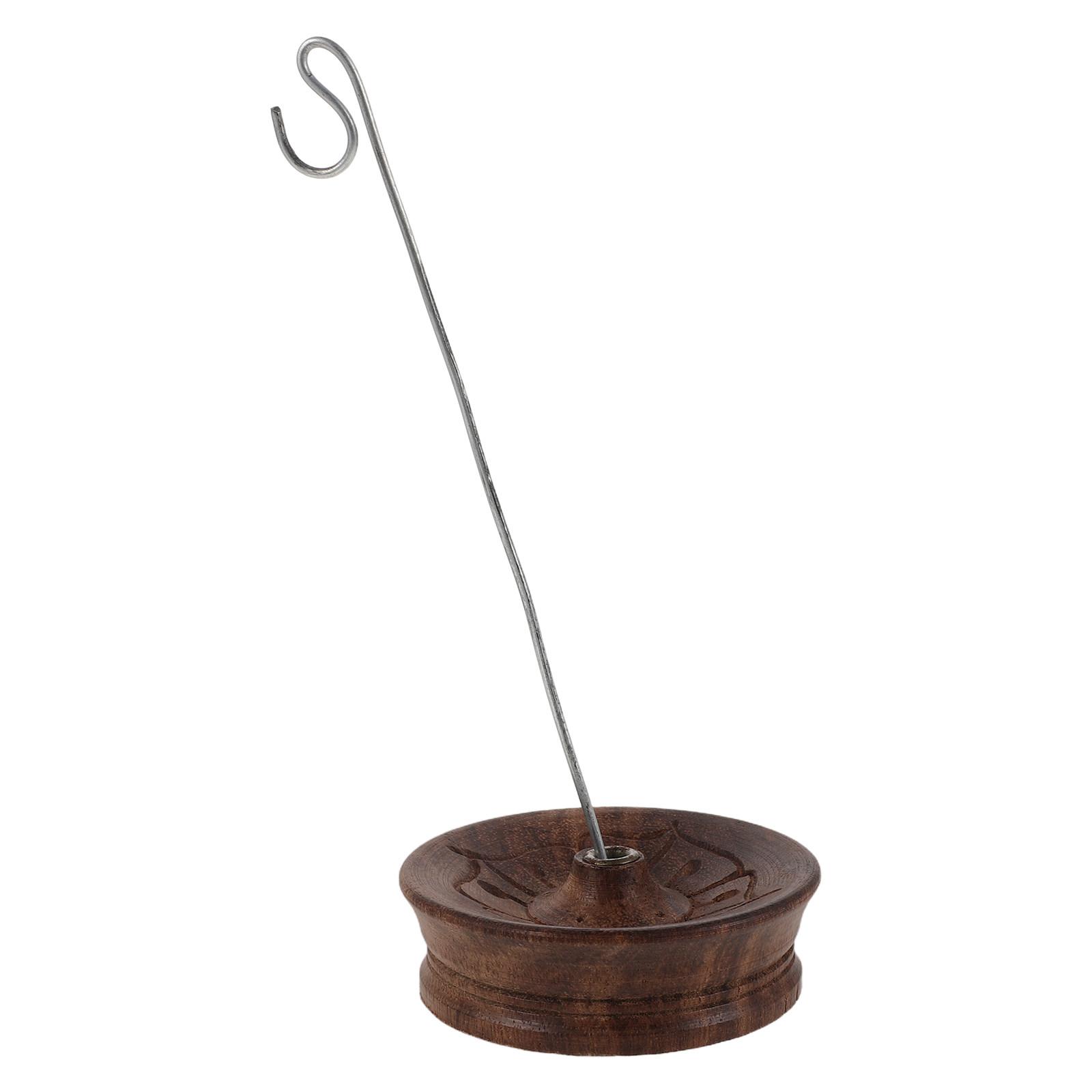 Nepal Wooden Incense Rope Burner Handmade Fireproof Ash Catcher Minimalist Design Portable Incense Holder for Desk Spa Yoga other