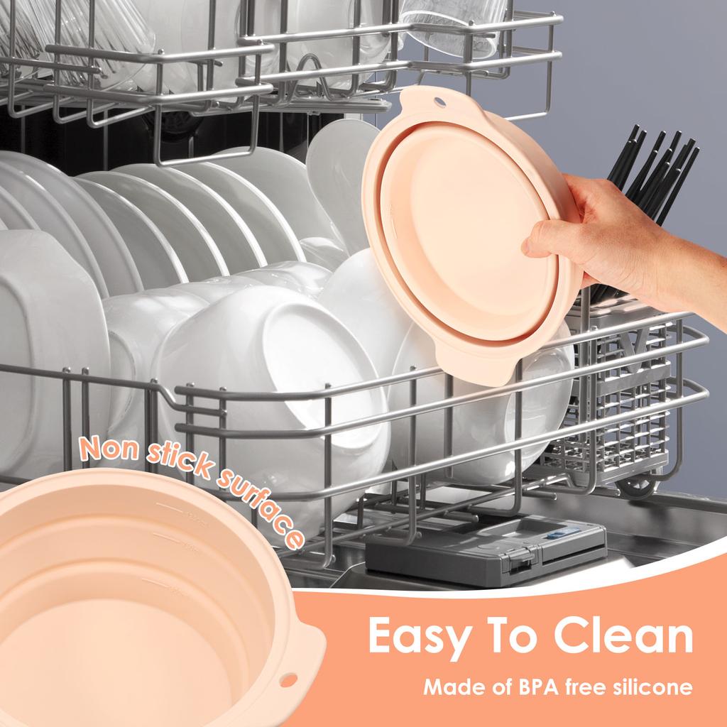 1250 ML Mikrowellen-Silikon-Dampfgarer Faltbarer Mikrowellen-Dampfkochtopf mit transparentem Deckel Dampfkochtopf zum Kochen Küchenutensilien