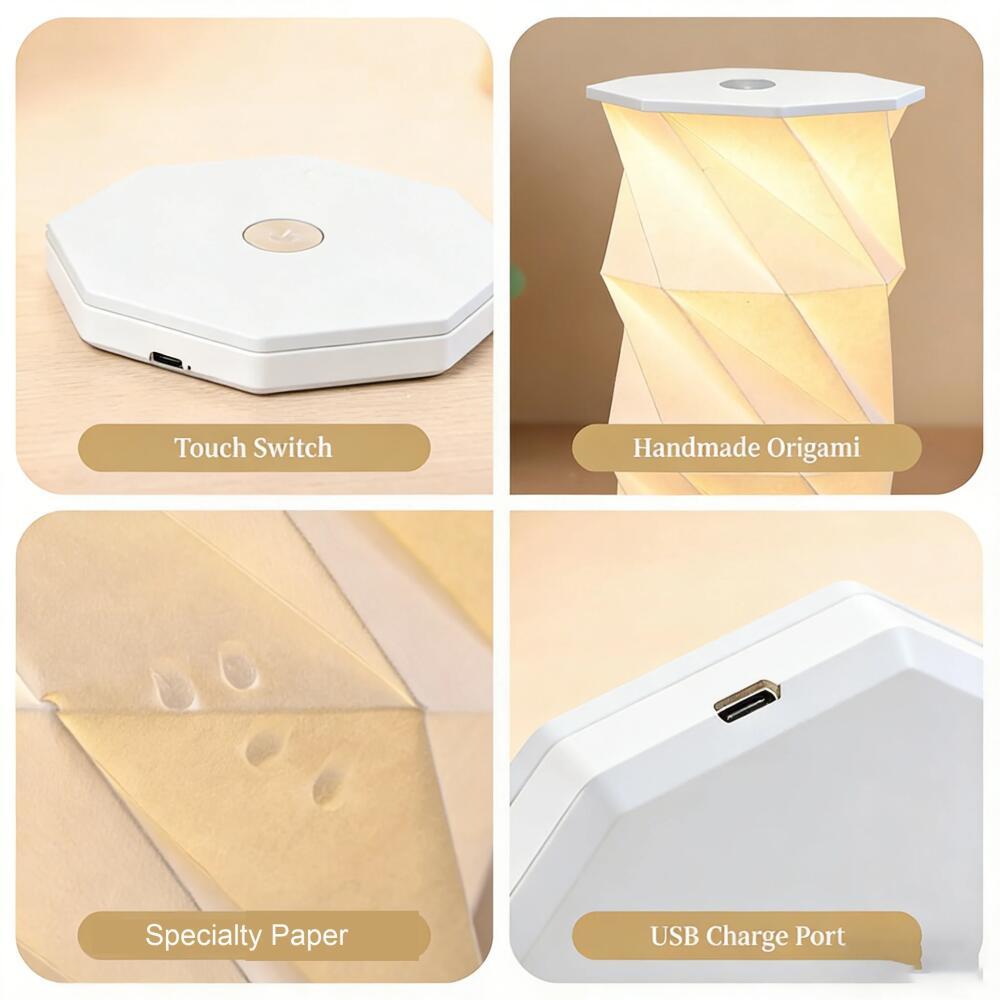 Rotating Night Light Creative Foldable Atmosphere Light Bedroom Bedhead Decoration Gift Book Light LED Table Light