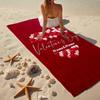 Custom Name Ultra-Soft Beach Towel with Love Theme,Ideal for Pool - Camping, Diving - Perfect Travel Essential, Vibrant Beach Towel.