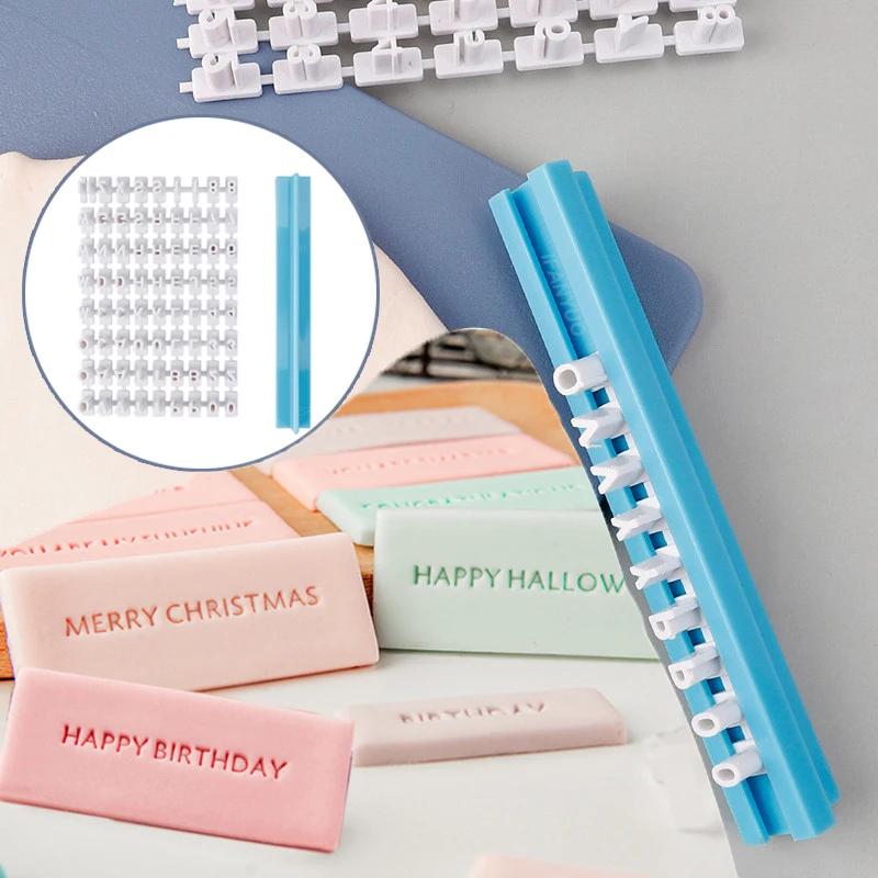 Alphabet Letter Number Cookies Press Stamp Embosser Cutters Printing Symbol Biscuit Fondant Cake Baking Mould Clay Pottery Tools
