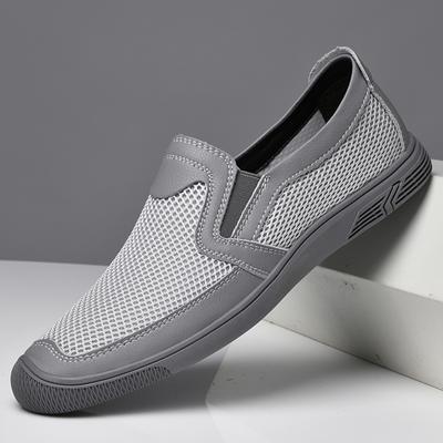 Fashion Summer New Men's Mesh Shoes Breathable Anti Slip Camping Shoes Versatile Black Men's Sports Shoes Massage Soles Free Delivery