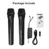 2 PCS Professional Wireless Microphone System with Receiver UHF Handheld Mic Speaker Karaoke Meeting Party