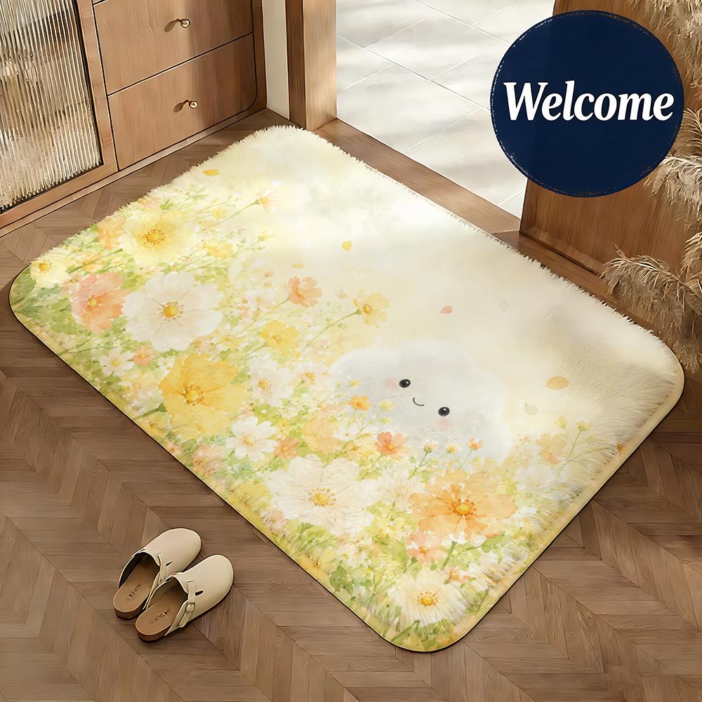 Soft Bloom Realm Floor Mat Non-Slip Absorbent Doormat Bathroom Bedroom Home Decor Rug