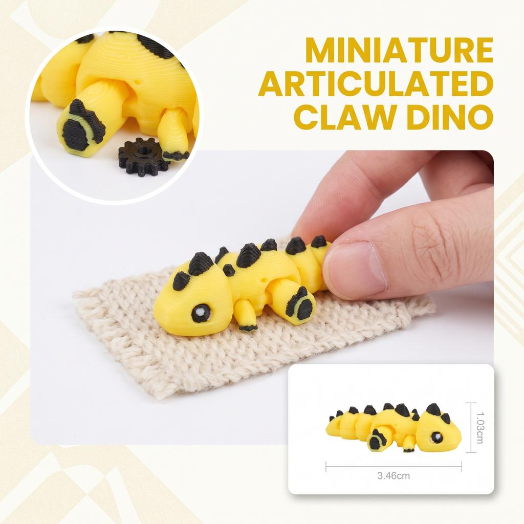 3D Printed Dinosaur Toy for Kids with Small Claws