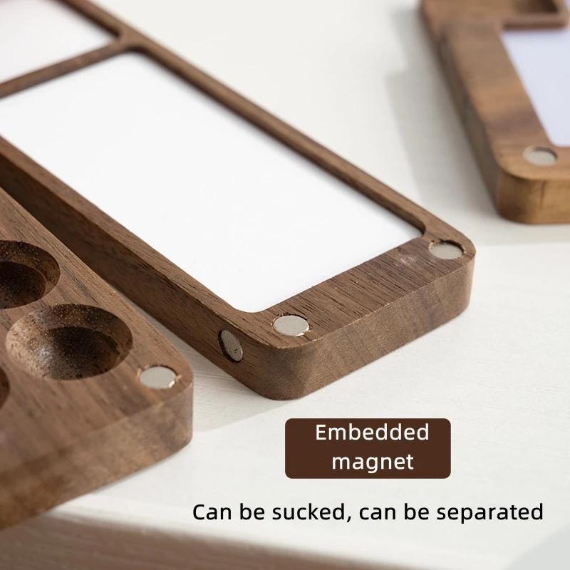 Tragbare hölzerne handgefertigte Aquarell-Farbbox, leere magnetische Saugbox, Palette, Künstler, Reise, Skizze, Malerei, Kunstbedarf