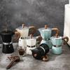 Vintage Wooden Handle Espresso Maker 150ml  Moka Pot Classic Italian Cafe Tools Kitchen Home Coffee Maker Cafe Accessories