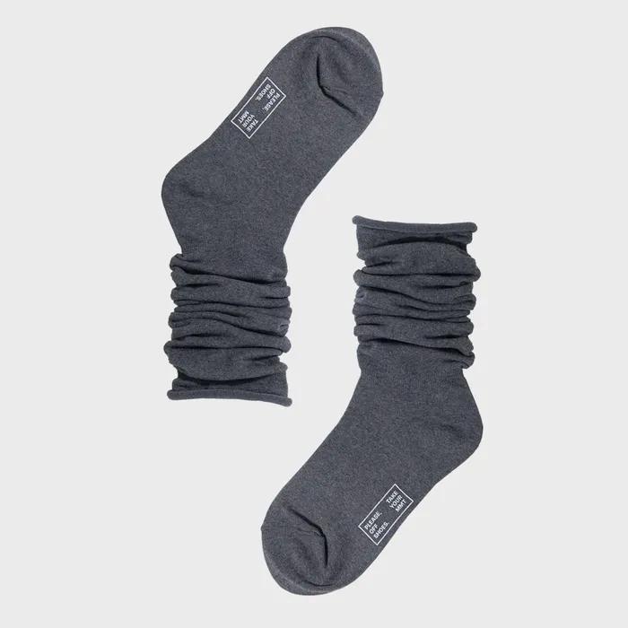 Loose fit warmer socks CHARCOAL