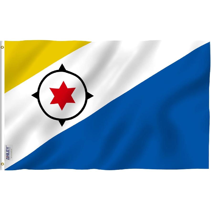 Anley Fly Breeze 3x5 Foot Bonaire Flag - Vivid Color and Fade Proof - Canvas Header and Double Stitched - Netherlands Antilles Holland Flags