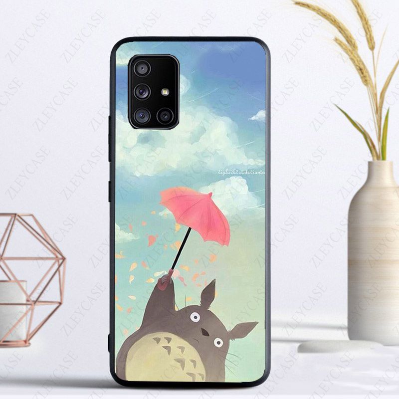 Happy Totoro Cat Phone Cover Funda For Samsung Galaxy A13 A53 A11 A12 A32 A22 A52S A10S A41 A42 A33 A20E A30S A40 A71 A21S Cases