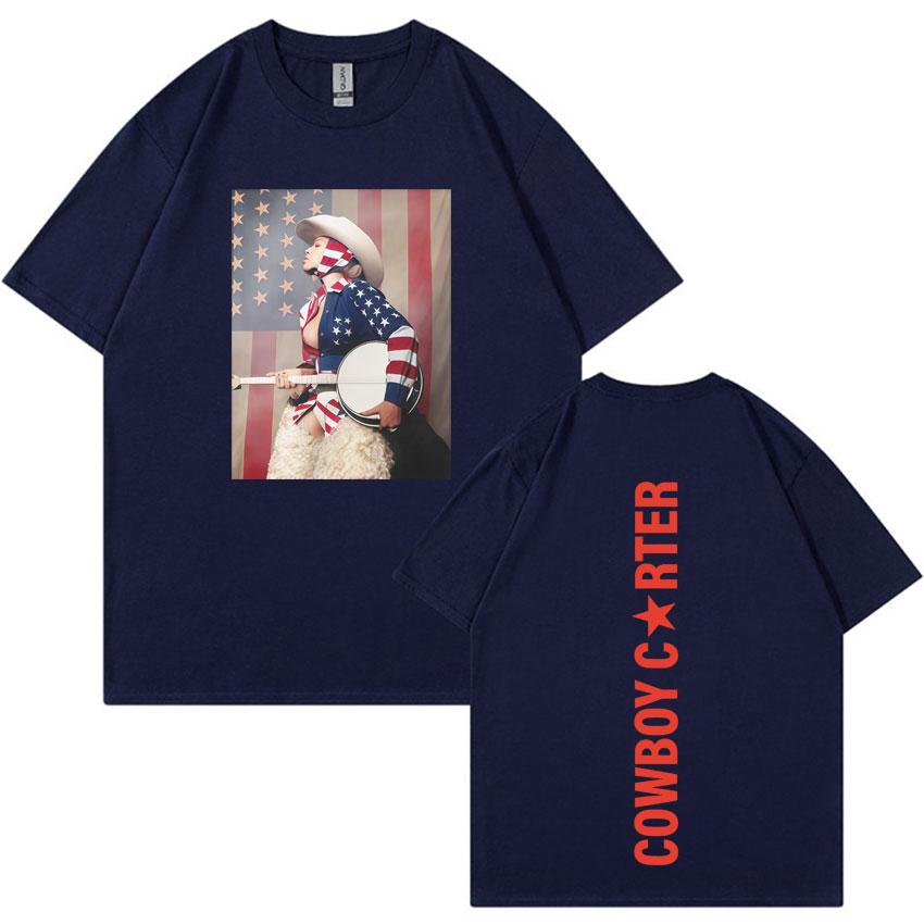 Beyonce Cowboy Carter Trendy Tour Print Tshirts Mens High Quality Oversized Aesthetic Summer Casual Tee Shirts Unisex Fans Gift