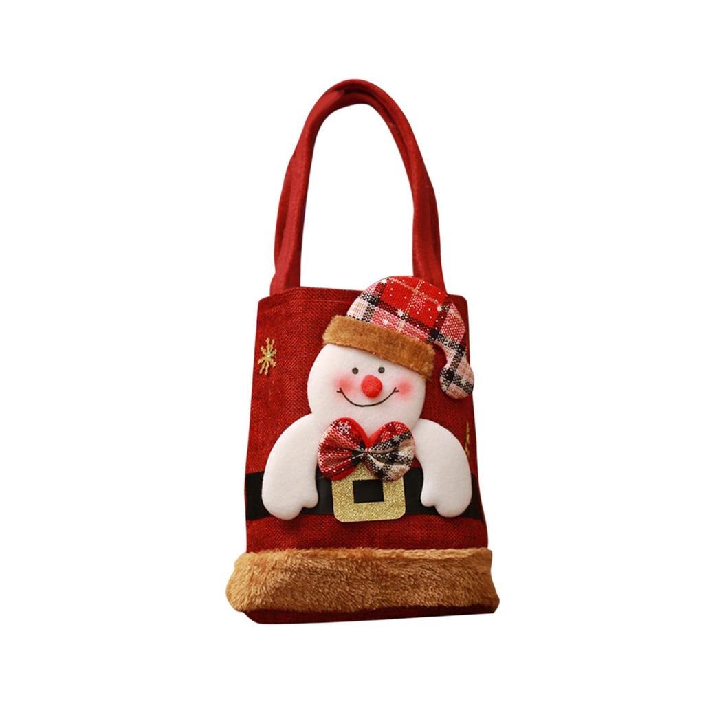 Christmas Gift Doll Bag Xmas Party Supplies Portable Handbag Candy Tote Bag
