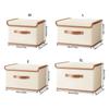 Large Foldable Fabric Organiser Box with Cover Container For Seasonal Clothing Blankets Household Items