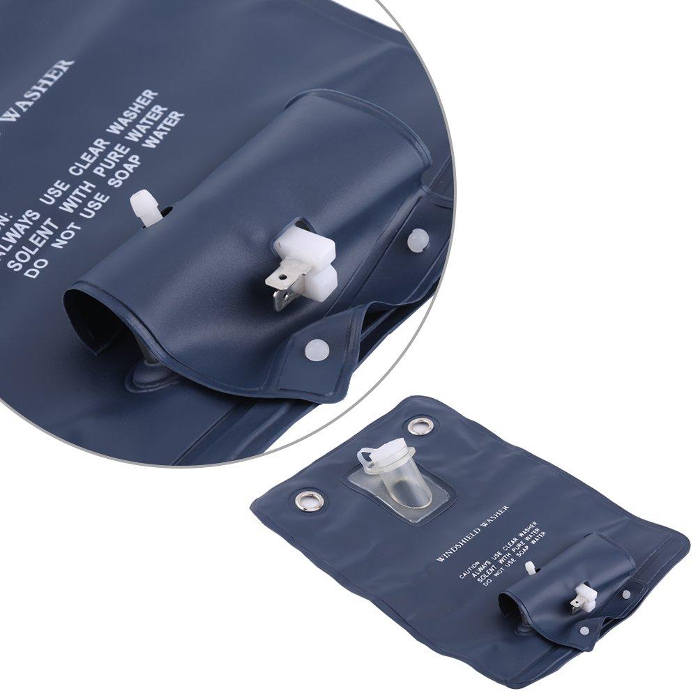 Waschermotor Wu Qiilu Universelles Scheibenwischerpumpe Beutel-Kit mit Spritzknopfschalter für Oldtimer
