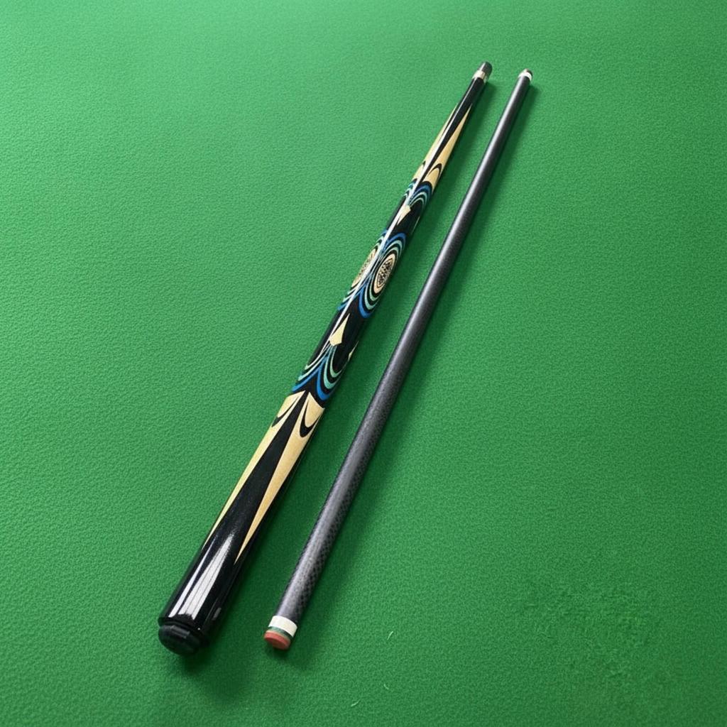 Two-Piece Pool Cue Wooden Billiard Stick Maple for Home Game Room