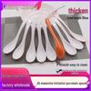 A5 Thickened Long-Handled Orange-White Soup and Noodle Spoon, High-End Design for Guilin Rice and Noodle Dishes.