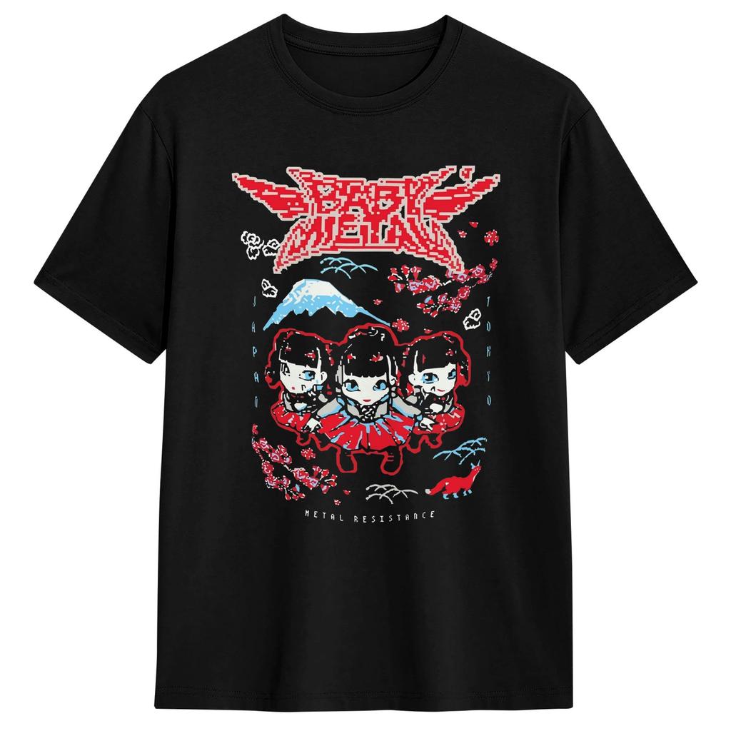 Baby Metal Tokyo Unisex T Shirts Humor Tee Shirt Short Sleeve Crew Neck TShirts Pure Cotton Adult Tops