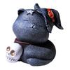Magician Cat Statue Hand-painted Cat Figurine Collectible Halloween Decoration Desktop Cat Sculpture for Home Table Shelf Decor