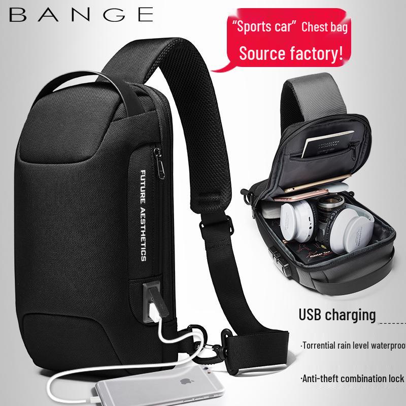 Men's Functional Crossbody Chest Bag – Trendy Korean Style Business Shoulder Bag