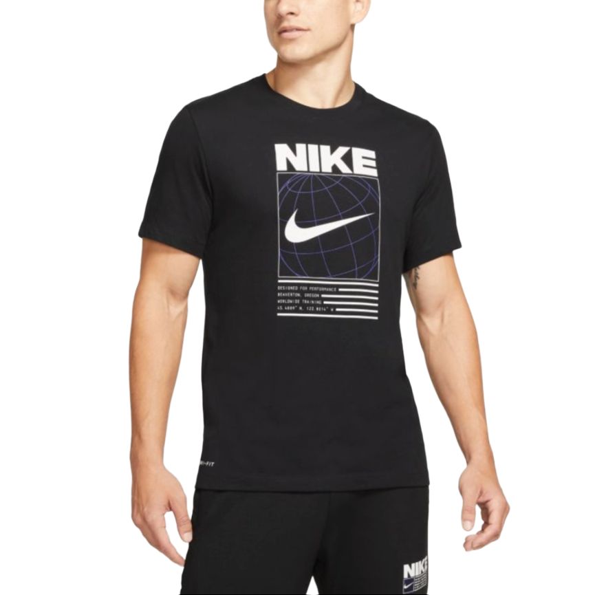 Nike Dri Fit T Shirt Men s Black DA1773-010 L