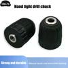 1Pcs 0.8-10mm Keyless Drill Chuck 3/8" To 24UNF Thread 1/4" Hex Shank Quick Change Adapter Steel Quick Connection