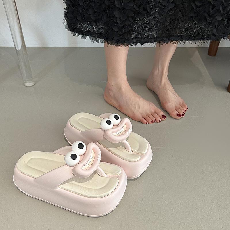 Cute Style Cartoon Decorative Slippers Higher Breathable Sole Non-Slip Comfortable Sandals -Beach Outdoor Slippers 4041 розовый 2100₽