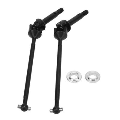 2PCS RC Front Drive Shaft Steel RC Transmission Shaft Replacement for Losi Baja Rey 1 10 RC Car Black