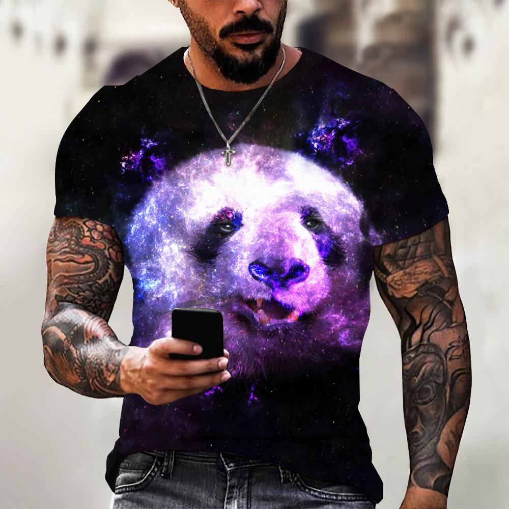 Funny Panda T-Shirts Animal 3D Print Streetwear Men Women Casual Fashion Oversized Short Sleeve T Shirt Male Tees Tops Clothing